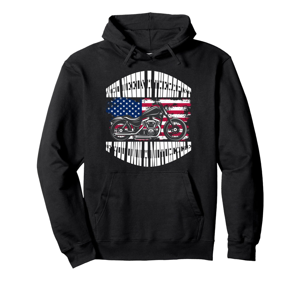 Patriotic Us Flag Motorcycle Ride Free Usa Hoodie - Novelty Apparel Unisex - T-Shirt, Sweatshirt, Hoodie
