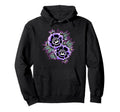 Purple Rose Traditional Tattoo Flash Hoodie - Aesthetic Graphic Unisex - T-Shirt, Sweatshirt, Hoodie