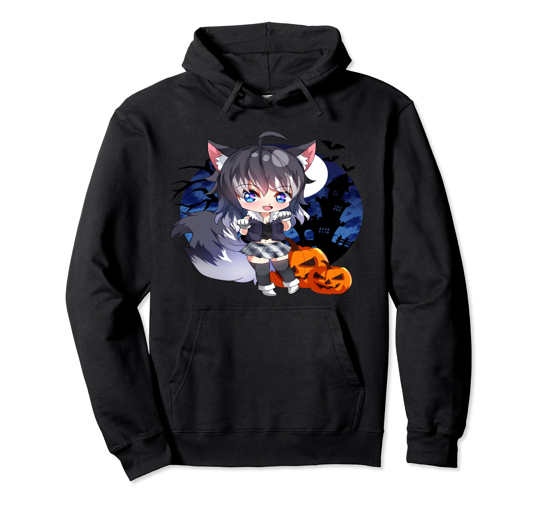 Halloween Chibi Anime Sexy Pinup Hoodie - Streetwear Style for Adults - T-Shirt, Sweatshirt, Hoodie