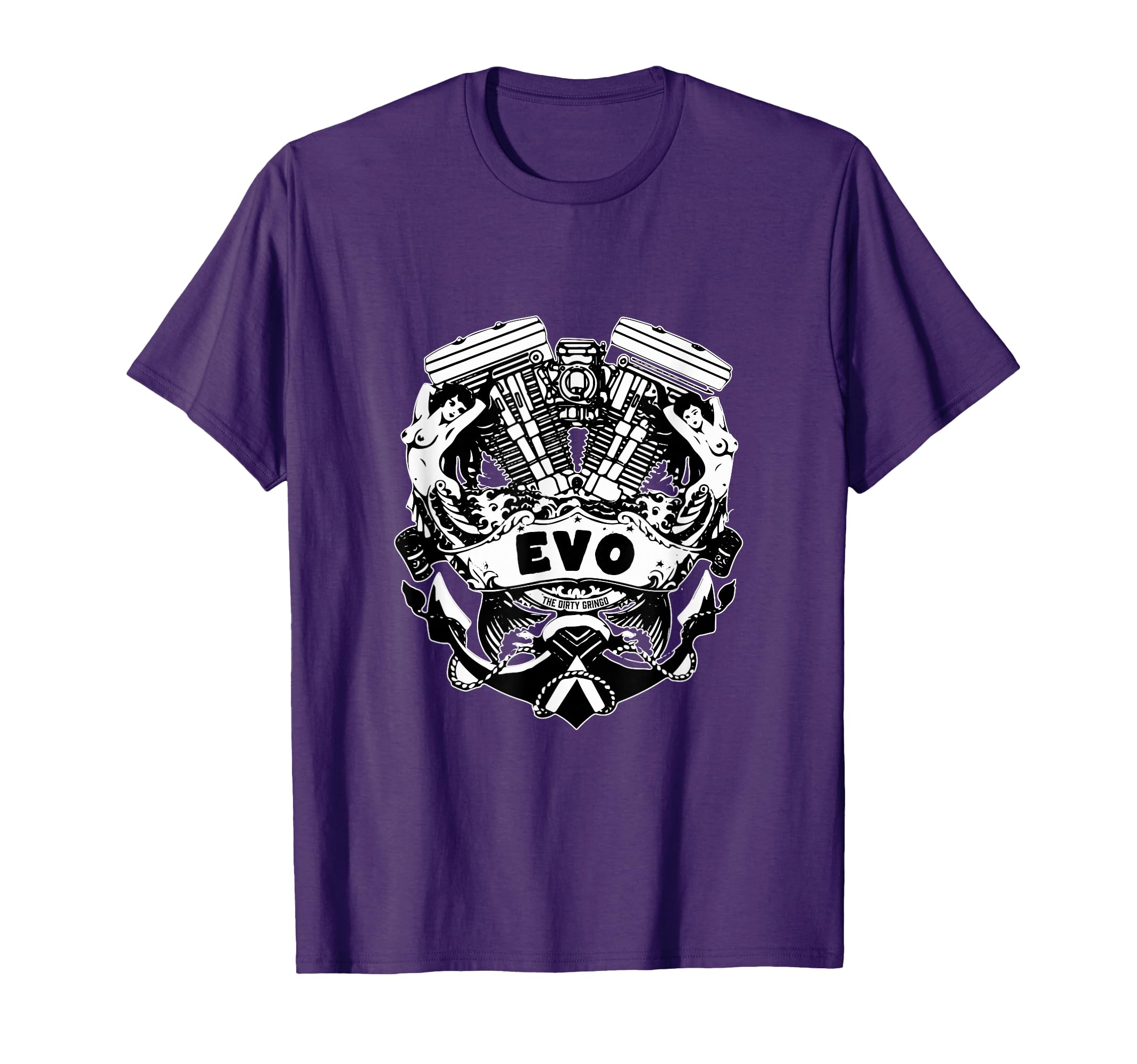 Dirty Gringo Evo Motorcycle T-Shirt - Fun Novelty Design for Adults - T-Shirt, Sweatshirt, Hoodie