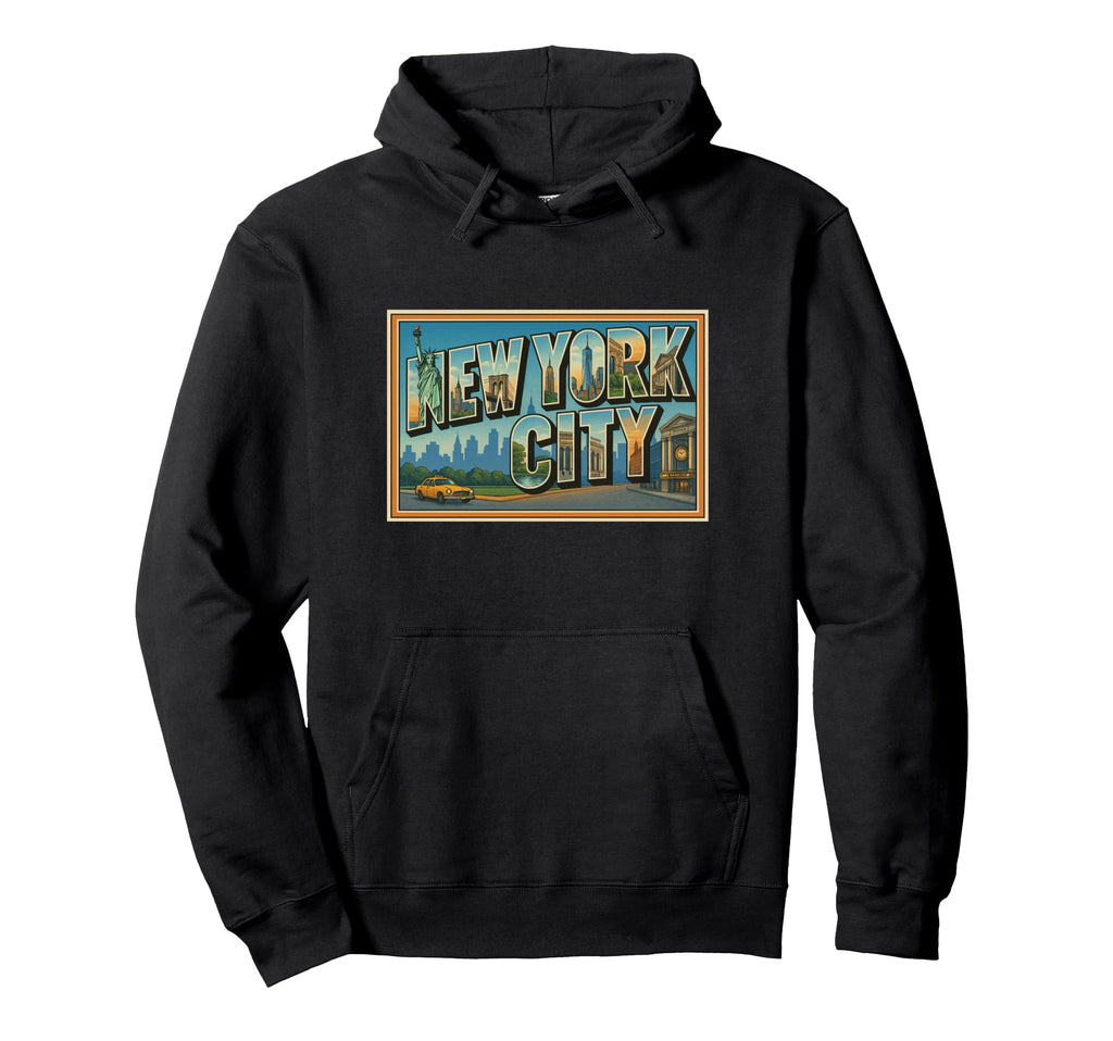 New York 50S Travel Souvenir Art Hoodie - Custom Art Print Unisex - T-Shirt, Sweatshirt, Hoodie