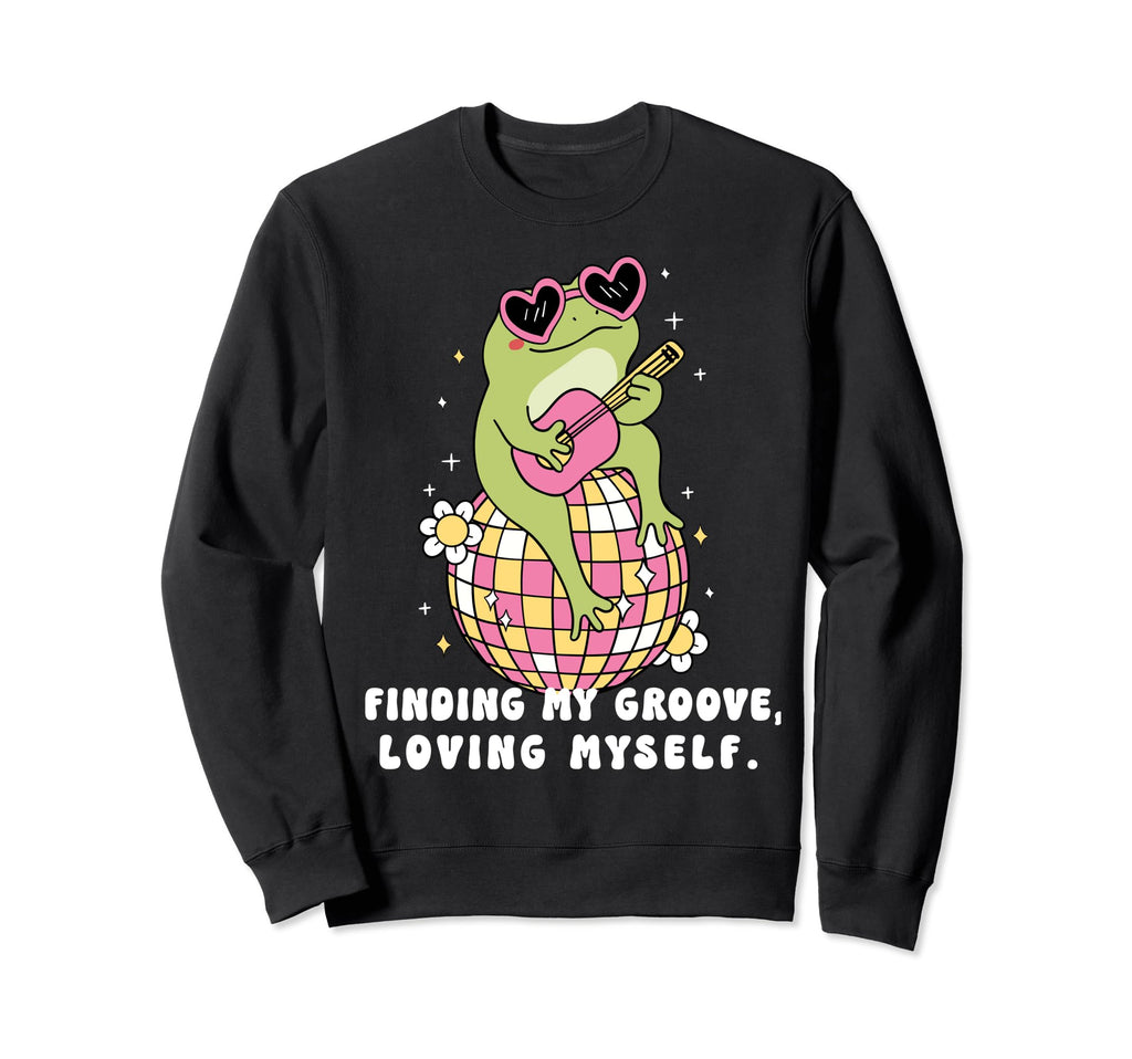 Self Love Frog Disco Ball Mental Sweatshirt - Minimalist Print Men Women - T-Shirt, Sweatshirt, Hoodie