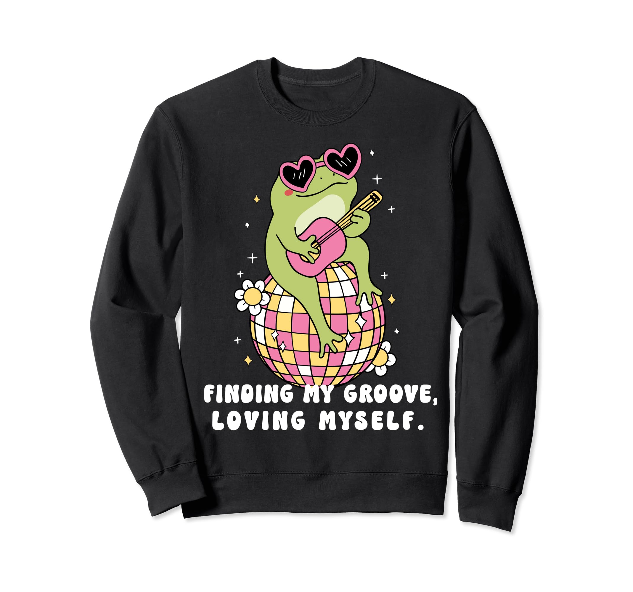 Self Love Frog Disco Ball Mental Sweatshirt - Minimalist Print Men Women - T-Shirt, Sweatshirt, Hoodie