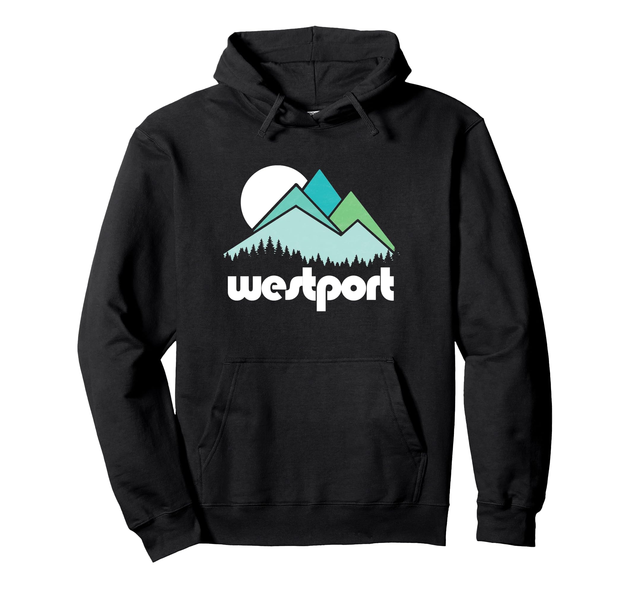 Westport Wa Minimalist Mountains Hoodie - Novelty Apparel Unisex - T-Shirt, Sweatshirt, Hoodie