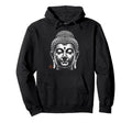 Buddha Head Minimalist Spiritual Hoodie - Fun Novelty Design Men Women - T-Shirt, Sweatshirt, Hoodie