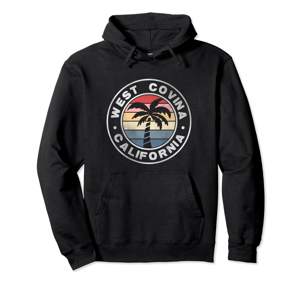 West Covina California Sunset Palm Hoodie - Novelty Apparel Men Women - T-Shirt, Sweatshirt, Hoodie