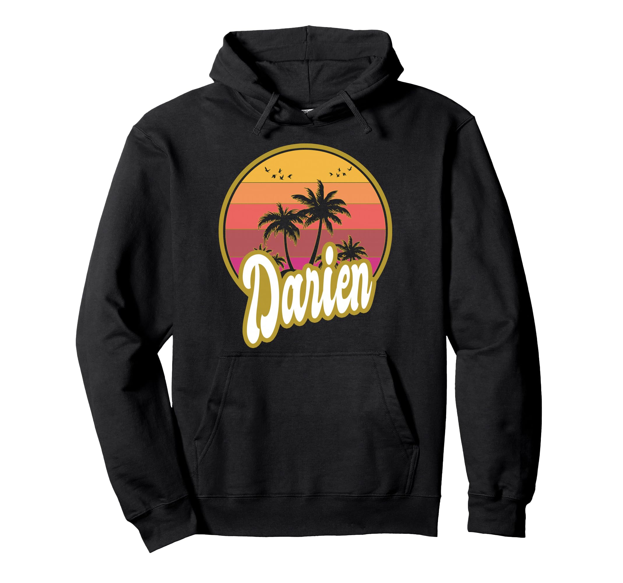 Darien Georgia Beach Sunset Hoodie - Graphic Print Unisex - T-Shirt, Sweatshirt, Hoodie