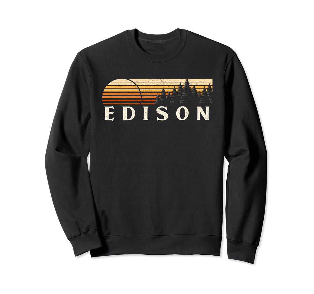 Edison Wv Evergreen Sunset Eighties Sweatshirt - Unique Graphic Men Women - T-Shirt, Sweatshirt, Hoodie