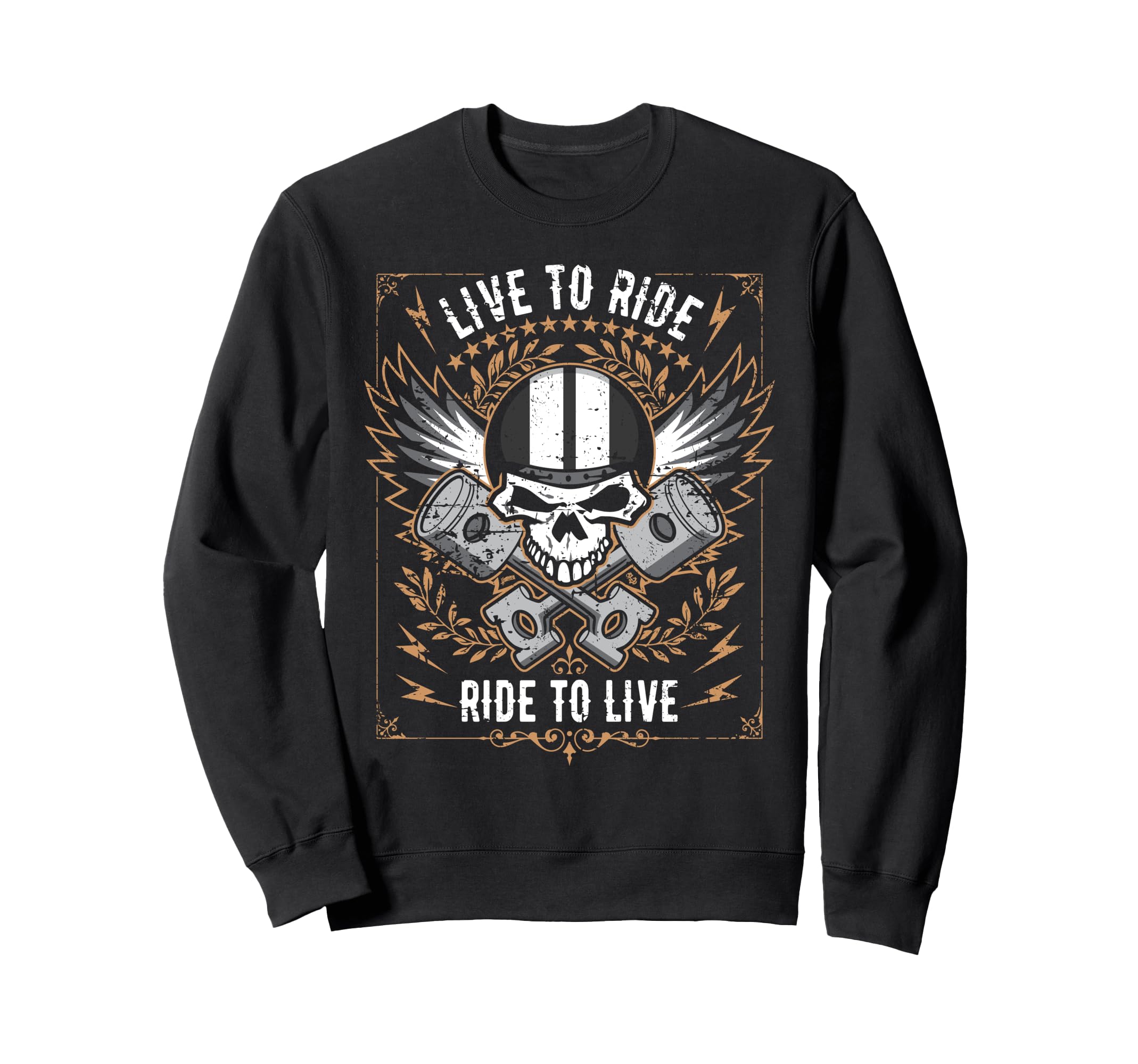 Live To Ride Ride To Live Motorcycle Sweatshirt - Custom Art Print Unisex - T-Shirt, Sweatshirt, Hoodie