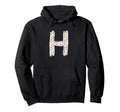 Bold Letter Stars H Alphabet Marker Hoodie - Unique Graphic Men Women - T-Shirt, Sweatshirt, Hoodie