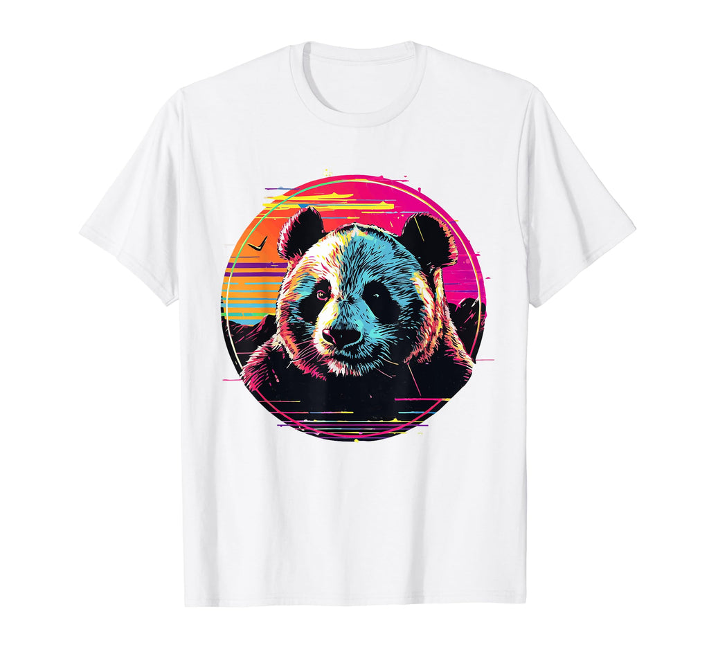 Giant Panda 80S Synthwave Africa T-Shirt - Custom Art Print Men Women - T-Shirt, Sweatshirt, Hoodie