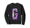 Floral Letter G Purple Alphabet Sweatshirt - Unique Graphic for Adults - T-Shirt, Sweatshirt, Hoodie