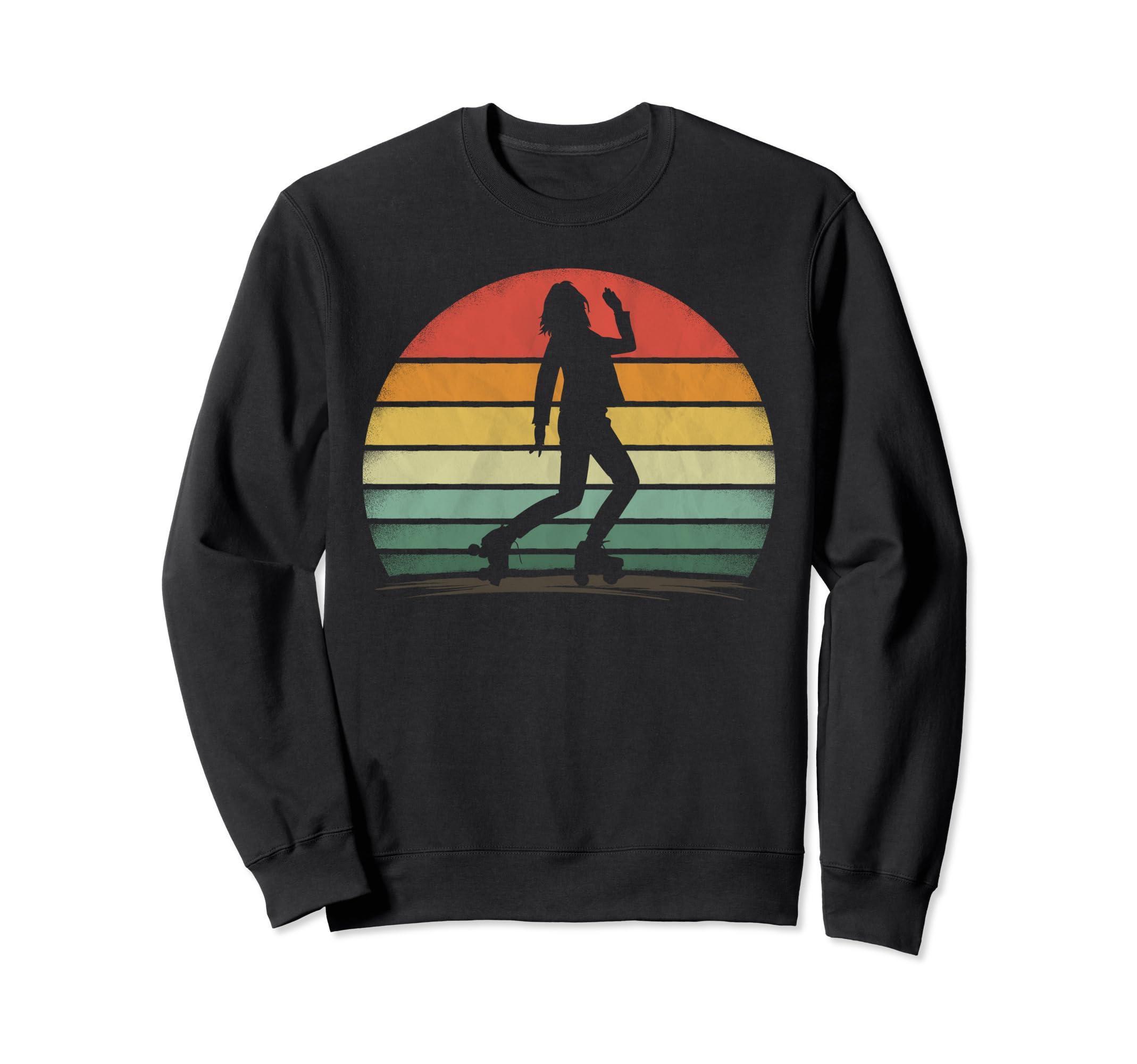 Roller Skating Distressed Roller Sweatshirt - Unique Graphic Men Women - T-Shirt, Sweatshirt, Hoodie