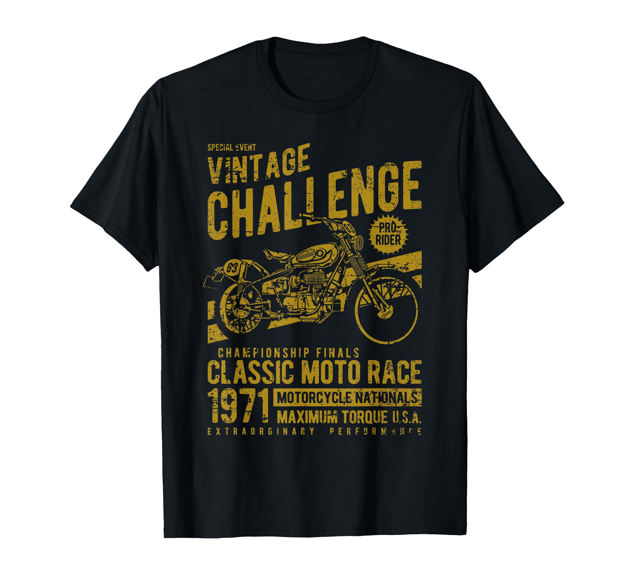 Challenge Motorcycle Race Distressed T-Shirt - Novelty Apparel Men Women - T-Shirt, Sweatshirt, Hoodie