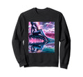 Mermaid Portrait Vaporwave Outrun Sweatshirt - Custom Art Print for Adults - T-Shirt, Sweatshirt, Hoodie