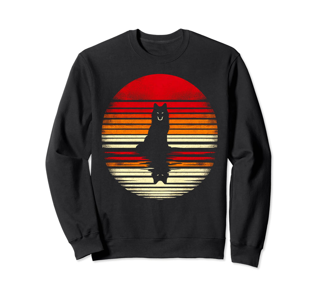 Wolf Sunset Safari 70S Sweatshirt - Novelty Apparel for Adults - T-Shirt, Sweatshirt, Hoodie