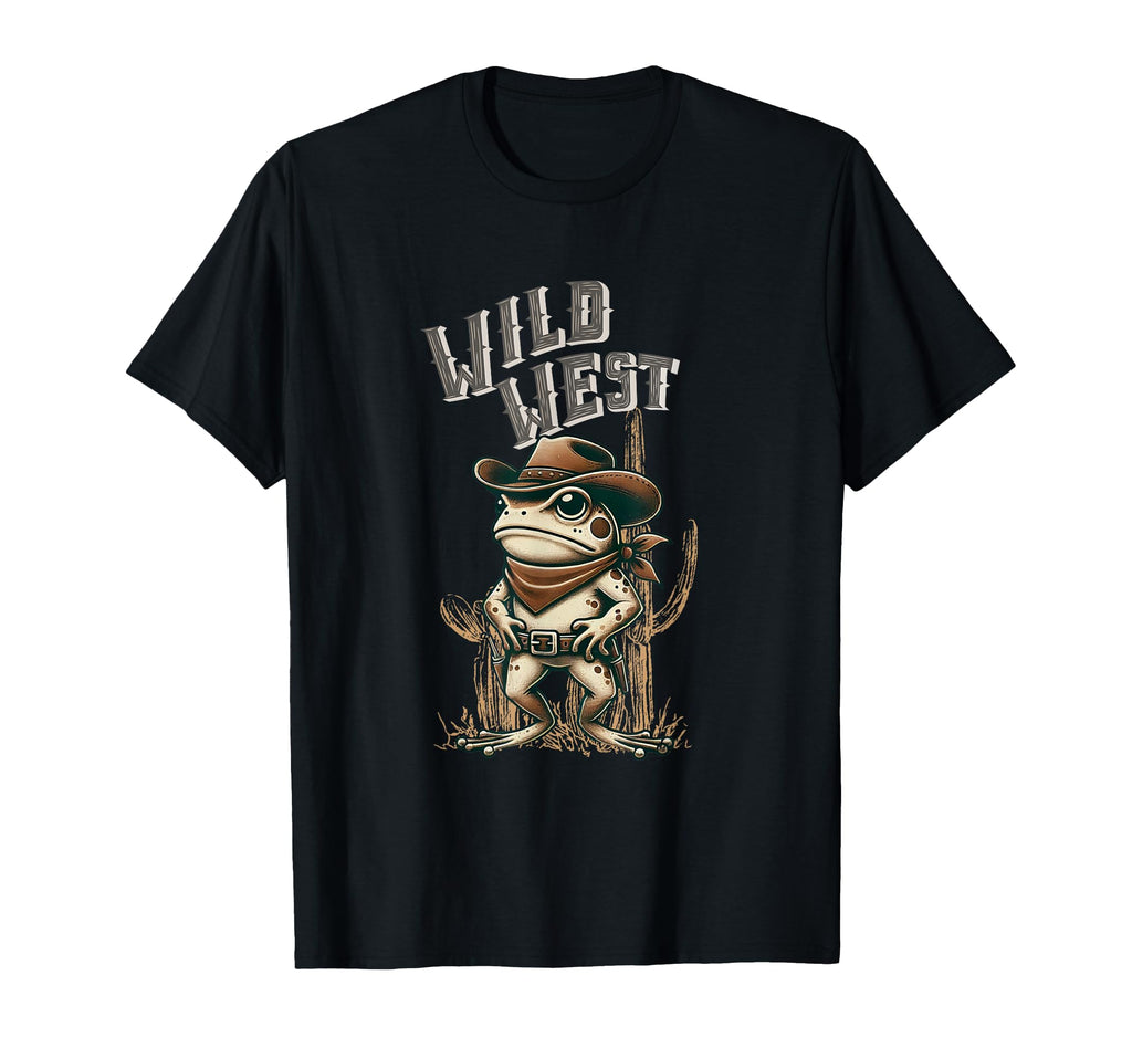Cowboy Frog Western Frog Cowboy Frog T-Shirt - Novelty Apparel for Adults - T-Shirt, Sweatshirt, Hoodie