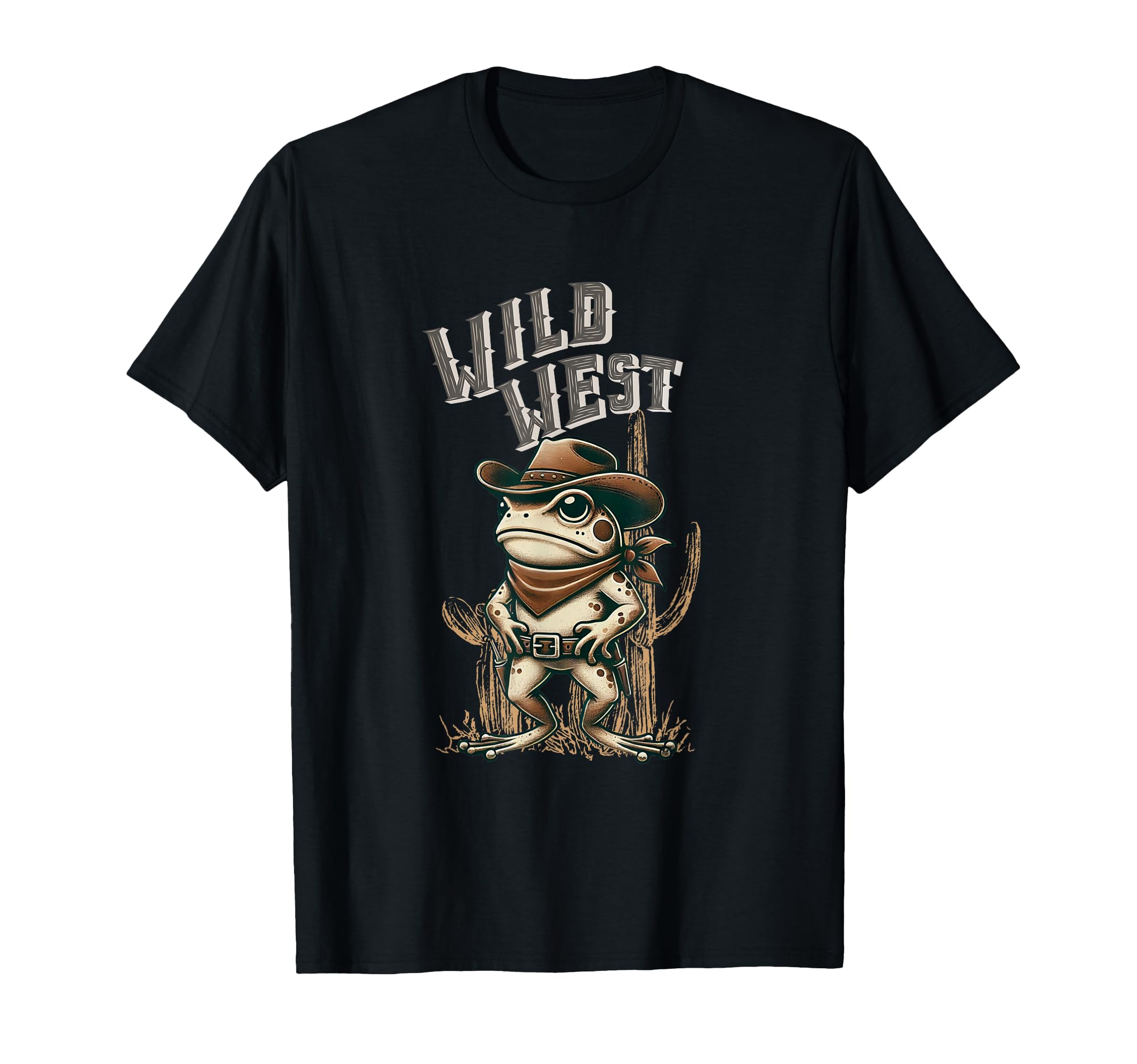 Cowboy Frog Western Frog Cowboy Frog T-Shirt - Novelty Apparel for Adults - T-Shirt, Sweatshirt, Hoodie