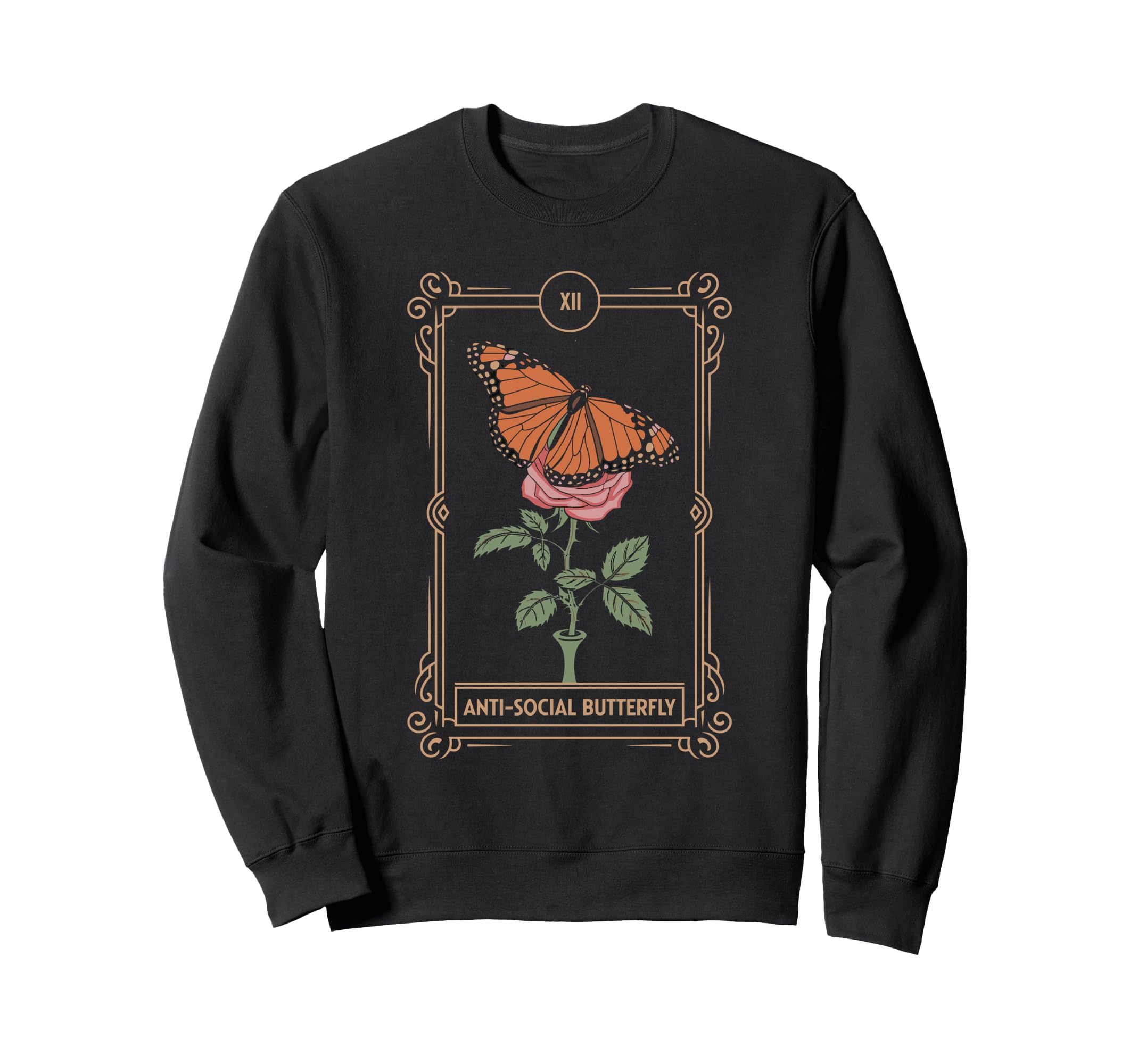 Anti Social Butterfly Tarot Sweatshirt - Graphic Print for Adults - T-Shirt, Sweatshirt, Hoodie