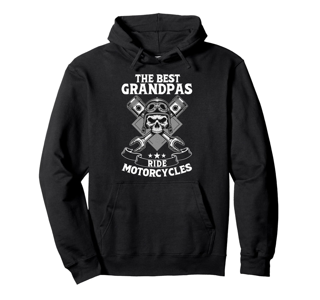Best Grandpas Ride Motorcycles Hoodie - Minimalist Print for Adults - T-Shirt, Sweatshirt, Hoodie