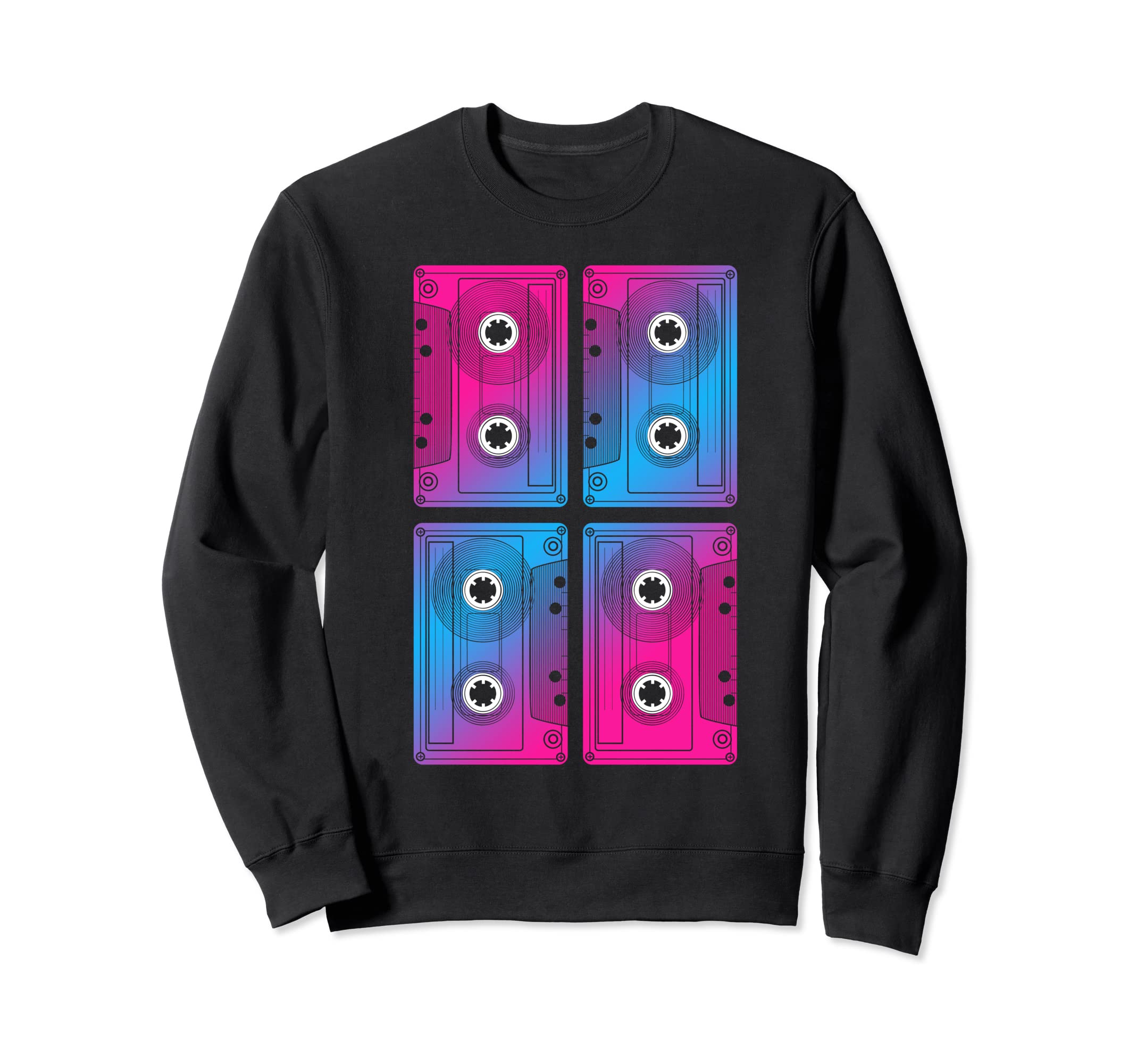 80S Vaporwave Cassette Tape Sweatshirt - Minimalist Print for Adults - T-Shirt, Sweatshirt, Hoodie