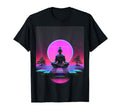 Synthwave Alien Buddha Cyberpunk 80S T-Shirt - Unique Graphic for Adults - T-Shirt, Sweatshirt, Hoodie