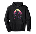 Synthwave Cat Samurai Mediation Hoodie - Casual Everyday Wear for Adults - T-Shirt, Sweatshirt, Hoodie