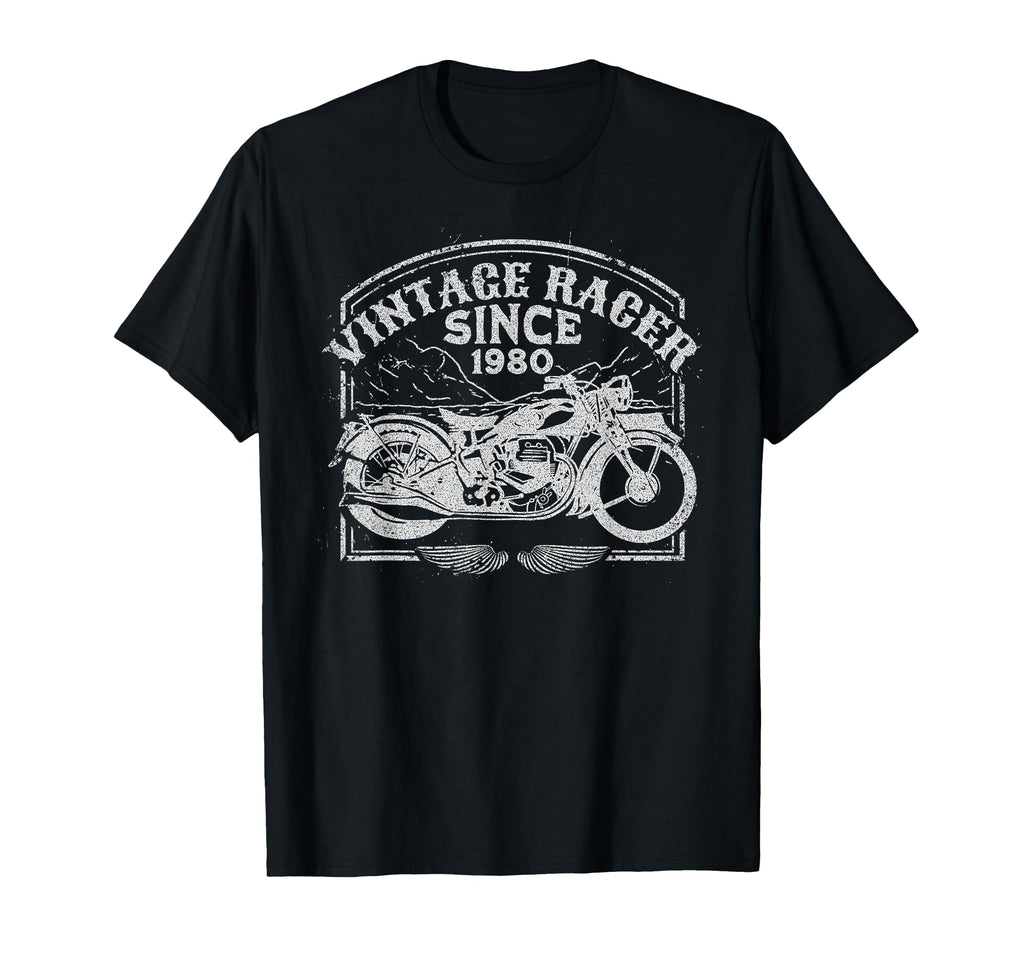 Racer Since 1980 Motorbike Motorcycle T-Shirt - Aesthetic Graphic Unisex - T-Shirt, Sweatshirt, Hoodie