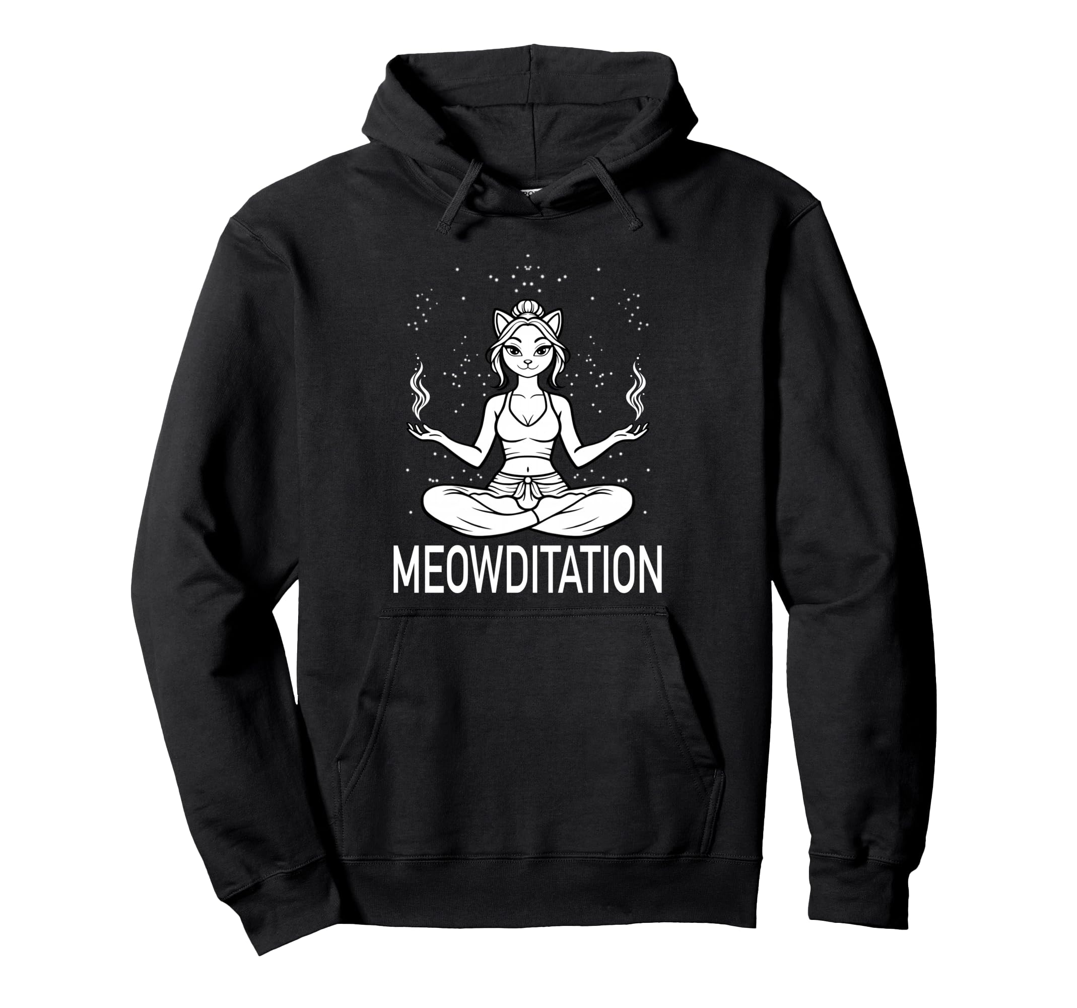 Meowditation Funny Yoga Cat Meditation Hoodie - Streetwear Style Unisex - T-Shirt, Sweatshirt, Hoodie