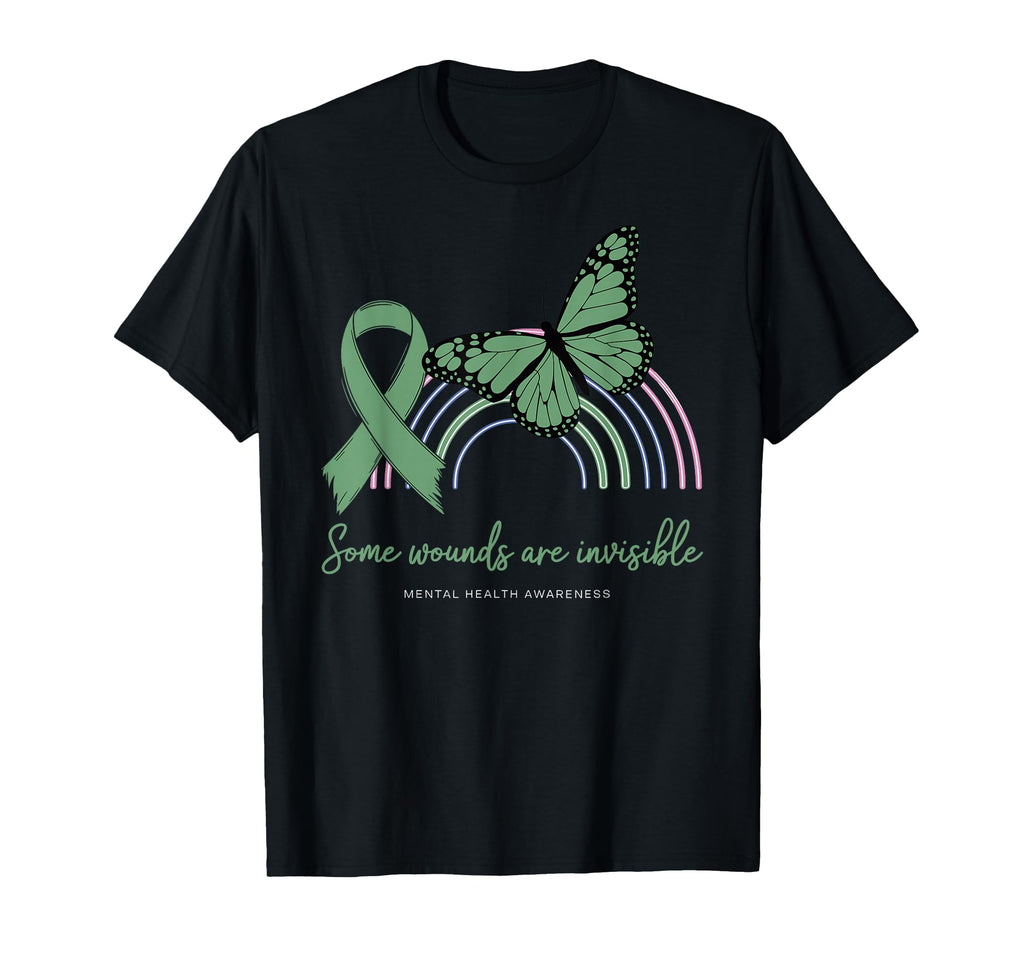 Some Wounds Are Invisible Mental Health T-Shirt - Novelty Apparel Unisex - T-Shirt, Sweatshirt, Hoodie