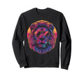 Lion Vaporwave Aesthetic Synthwave 80S Sweatshirt - Unique Graphic Unisex - T-Shirt, Sweatshirt, Hoodie
