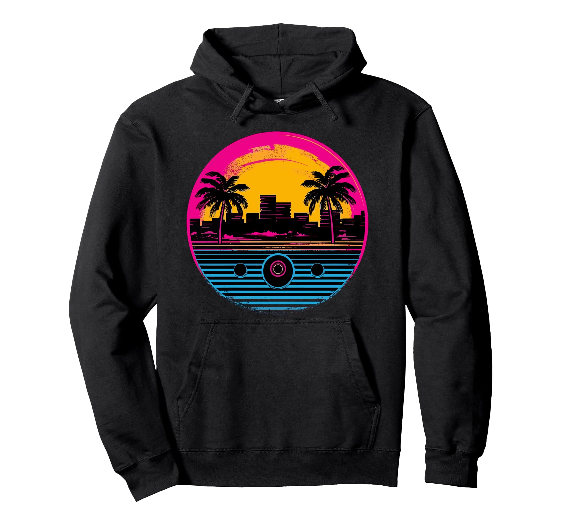 Vinyl Record Vaporwave Turntable Hoodie - Aesthetic Graphic for Adults - T-Shirt, Sweatshirt, Hoodie