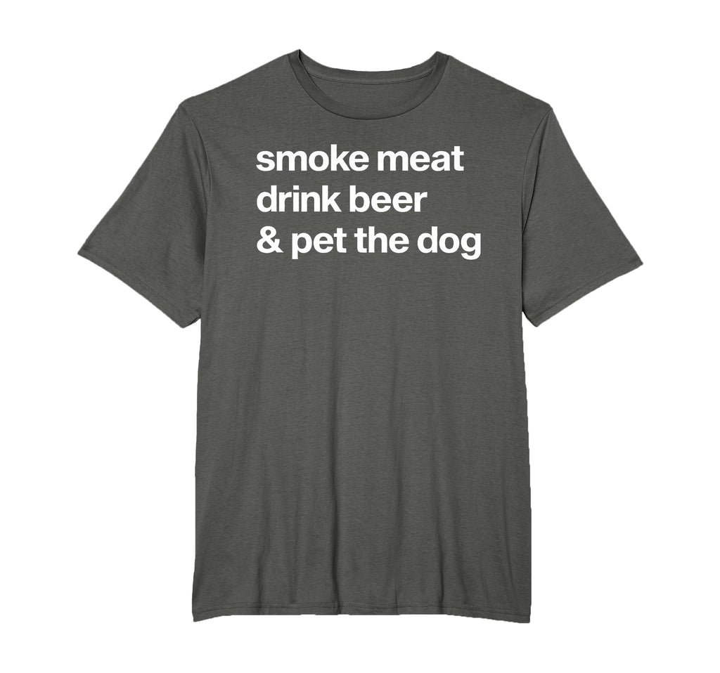 Smoke Meat Drink Beer Pet Dog Bbq T-Shirt - Fun Novelty Design Unisex - T-Shirt, Sweatshirt, Hoodie