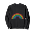 Distressed Rainbow Pride Month Support Sweatshirt - Novelty Apparel Unisex - T-Shirt, Sweatshirt, Hoodie
