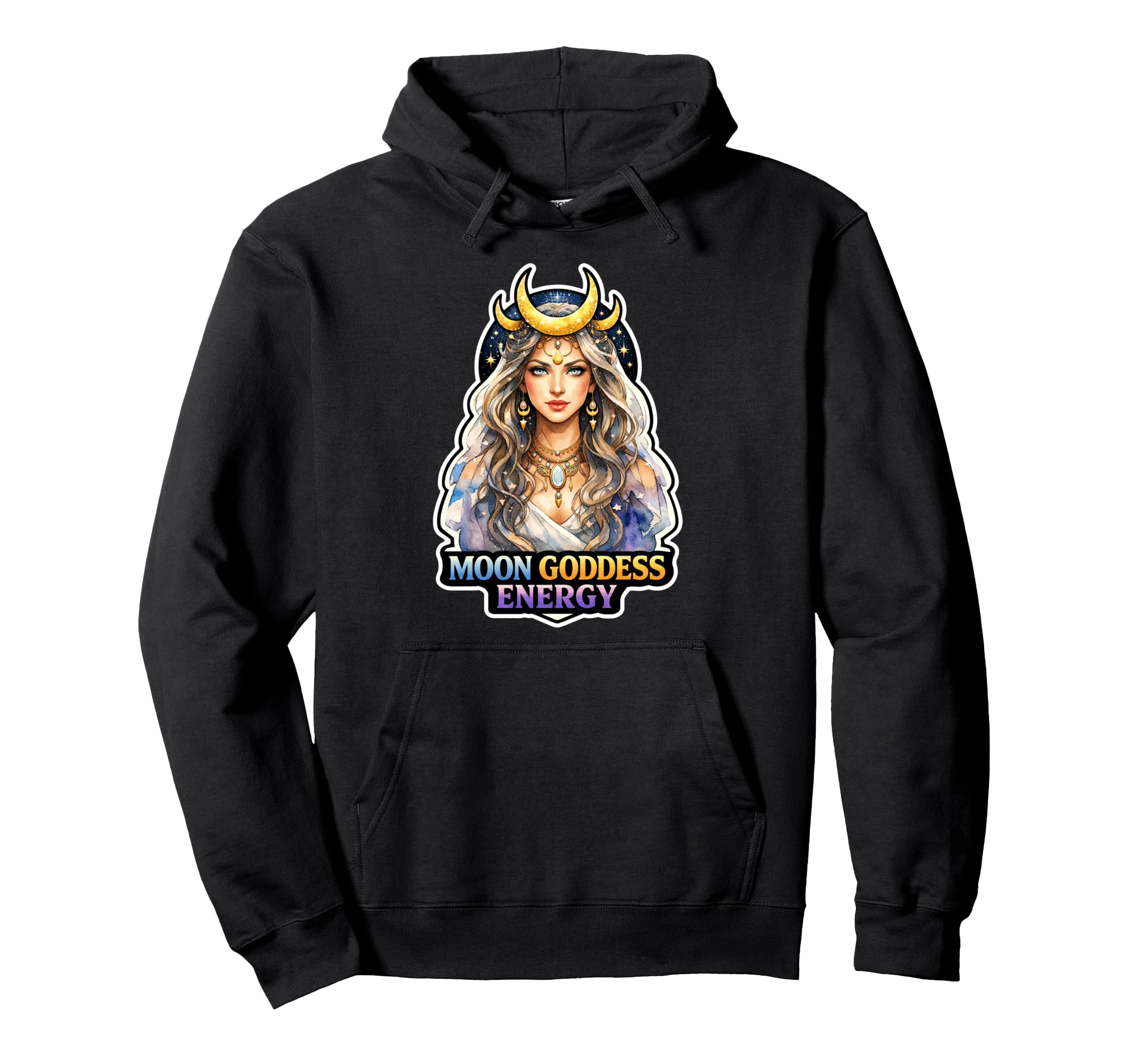 Moon Meditation Lunar Mindfulness Spiritual Hoodie - Trendy Graphic Unisex - T-Shirt, Sweatshirt, Hoodie