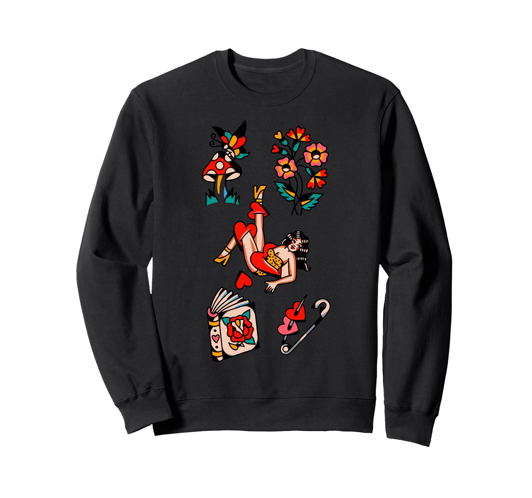 American Traditional Old School Sweatshirt - Custom Art Print for Adults - T-Shirt, Sweatshirt, Hoodie