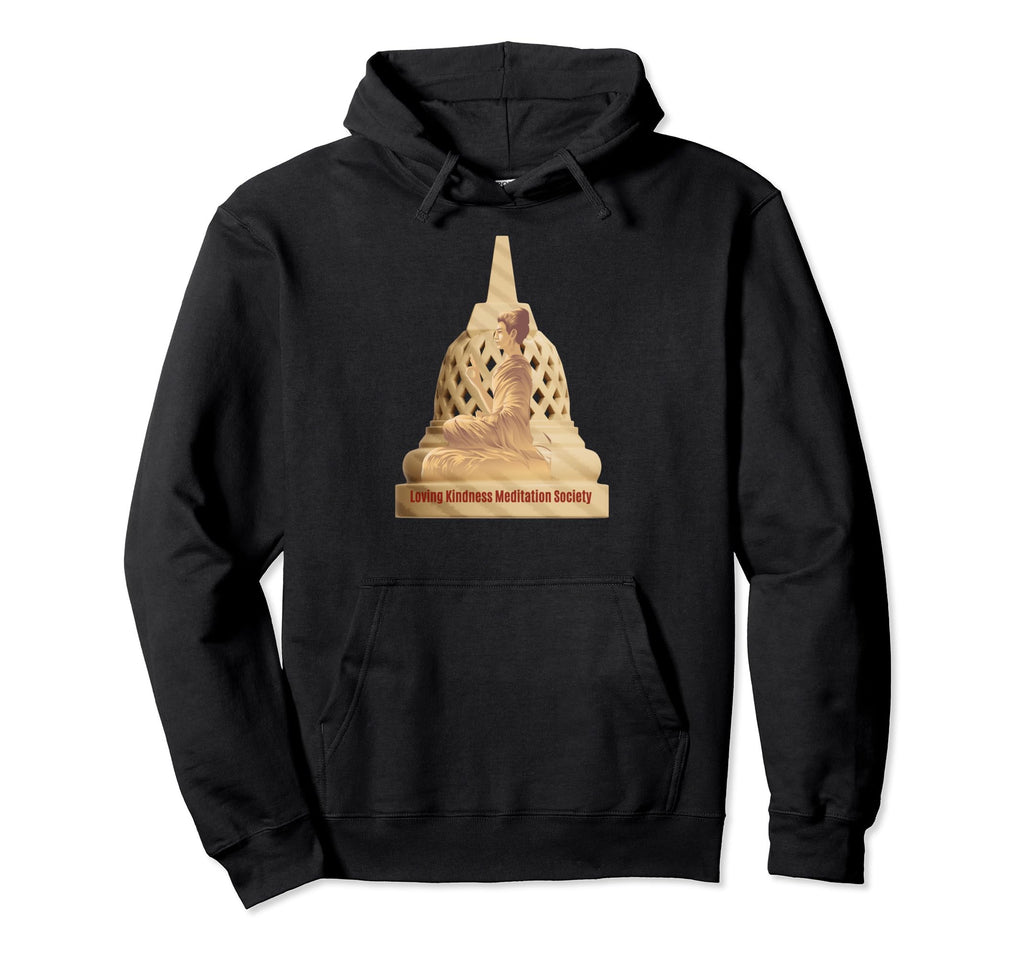 Buddha Borobudur Mindfulness Metta Hoodie - Custom Art Print for Adults - T-Shirt, Sweatshirt, Hoodie