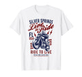 Silver Spring Florida Motorcycle Skull T-Shirt - Fun Novelty Design Unisex - T-Shirt, Sweatshirt, Hoodie