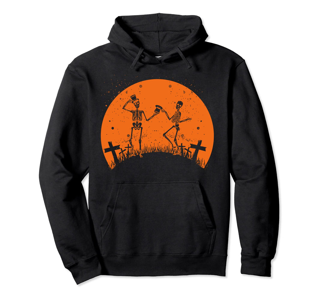 Skeleton Dance Macabre Sunset Hoodie - Minimalist Print Men Women - T-Shirt, Sweatshirt, Hoodie