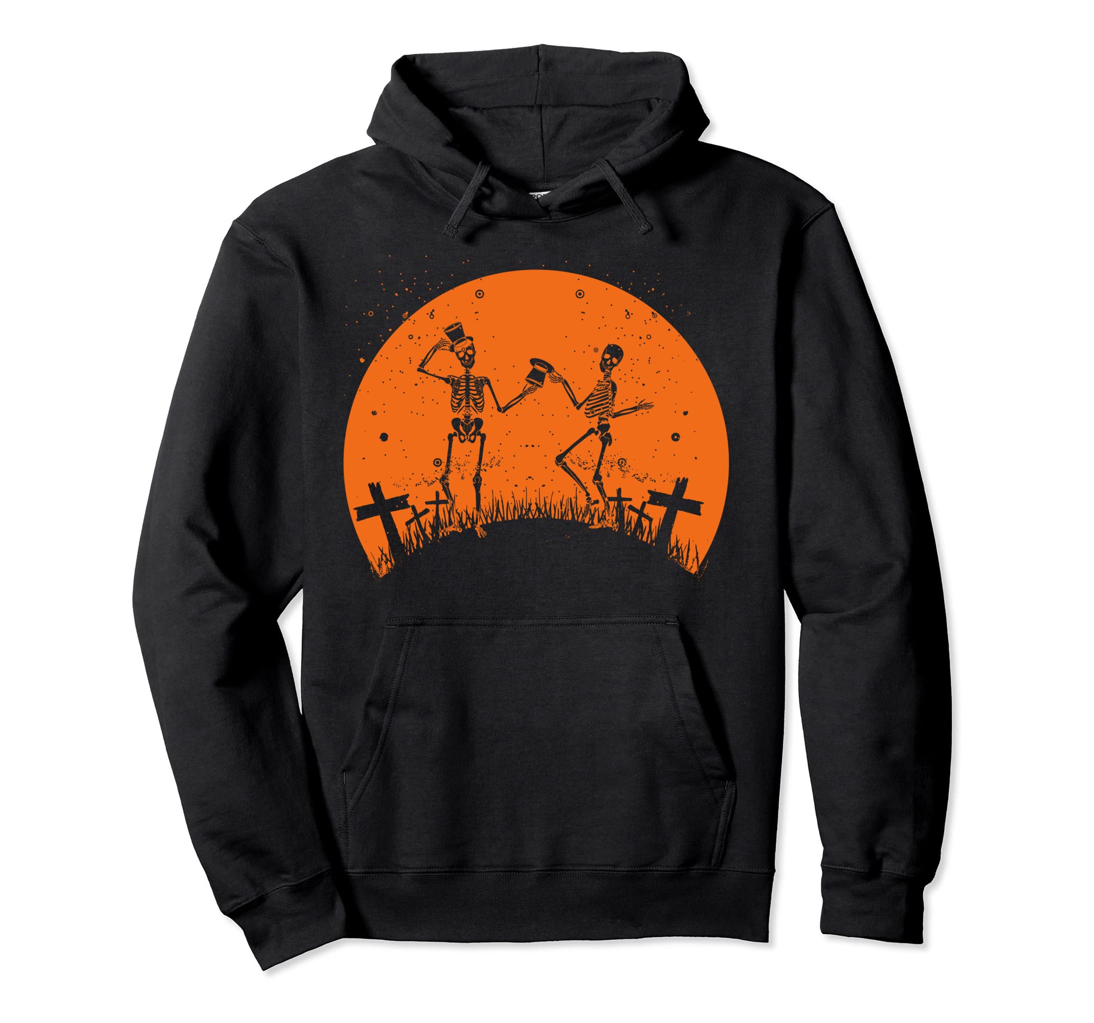 Skeleton Dance Macabre Sunset Hoodie - Minimalist Print Men Women - T-Shirt, Sweatshirt, Hoodie