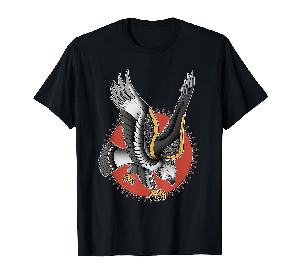 American Traditional Harpy Eagle Tattoo T-Shirt - Trendy Graphic Unisex - T-Shirt, Sweatshirt, Hoodie