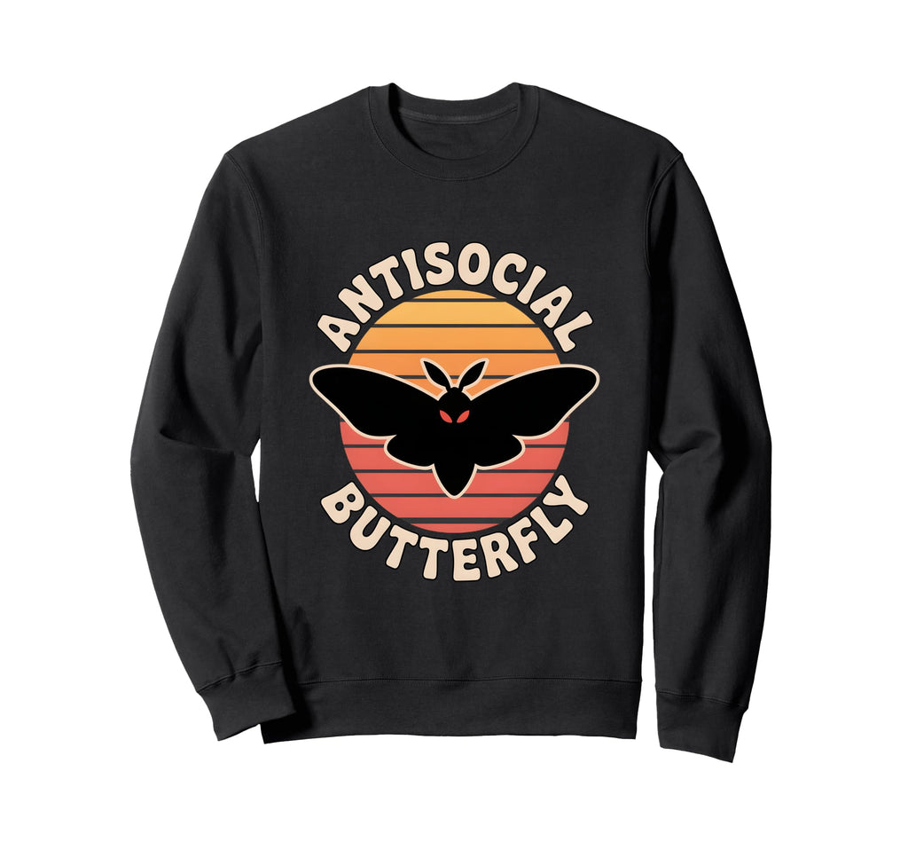 Moth Mann Cryptid Mothman Anti Sweatshirt - Fun Novelty Design Unisex - T-Shirt, Sweatshirt, Hoodie