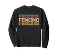 Fencing Sword Typography Fencer Sweatshirt - Unique Graphic Unisex - T-Shirt, Sweatshirt, Hoodie