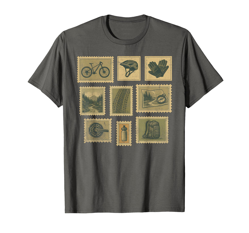 Mountain Biking Postcard Trail T-Shirt - Aesthetic Graphic Unisex - T-Shirt, Sweatshirt, Hoodie
