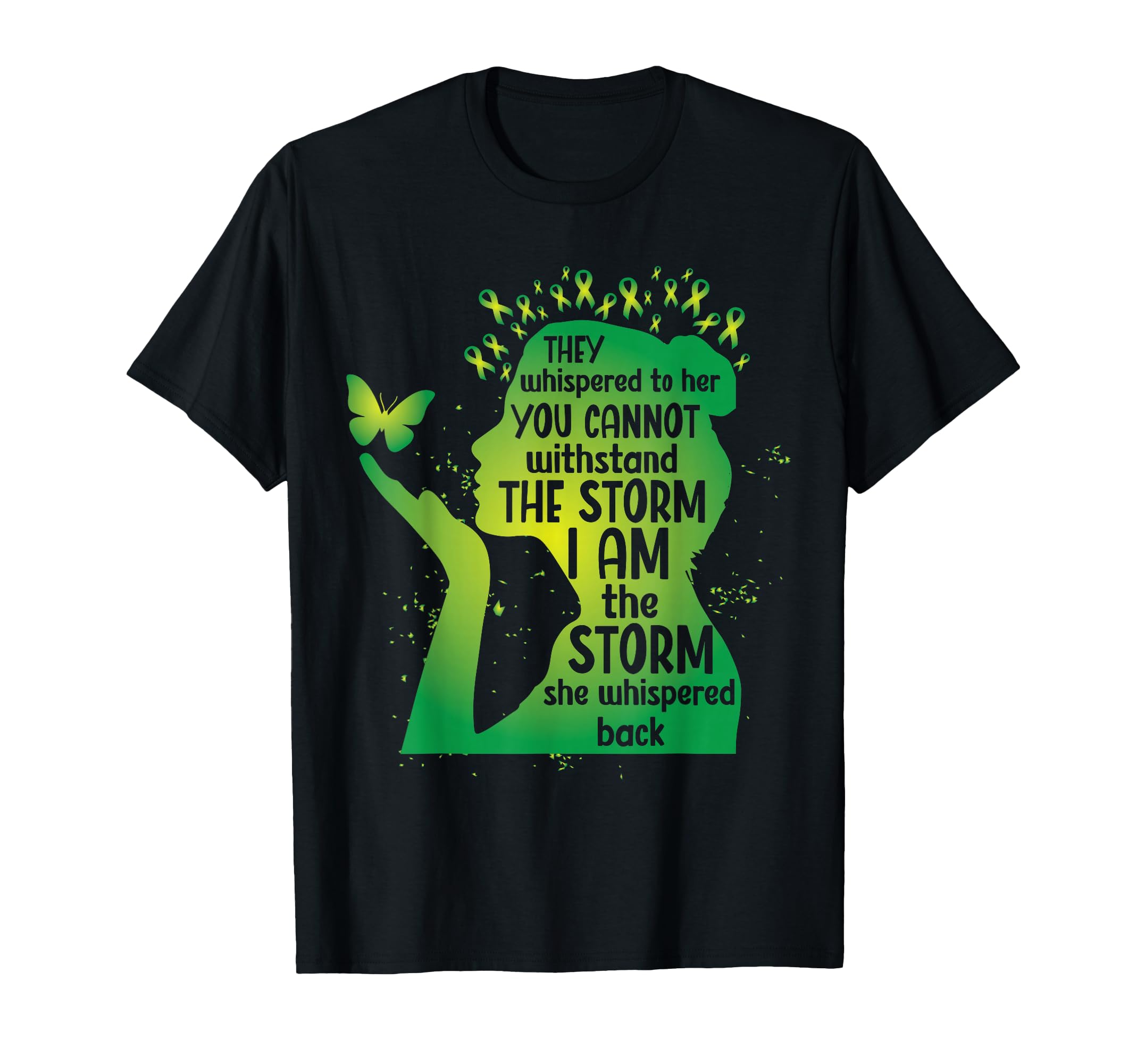 Green Awareness Ribbon Butterfly Mental T-Shirt - Unique Graphic Unisex - T-Shirt, Sweatshirt, Hoodie