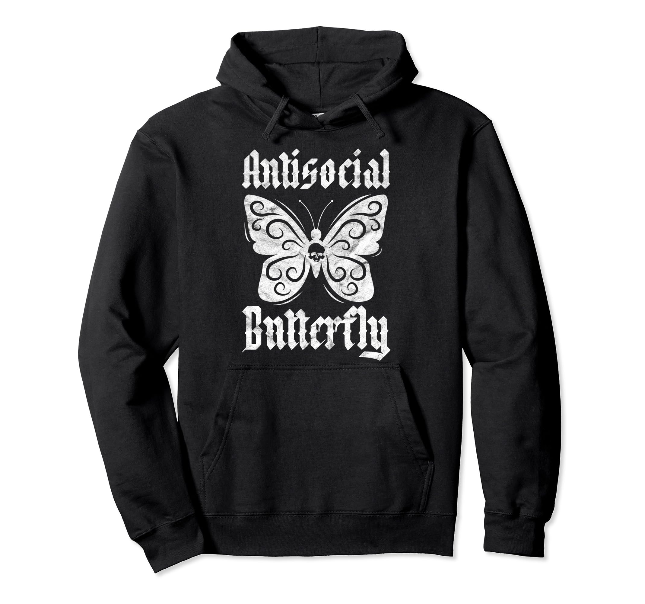 Antisocial Butterfly Funny Introvert Hoodie - Novelty Apparel Unisex - T-Shirt, Sweatshirt, Hoodie