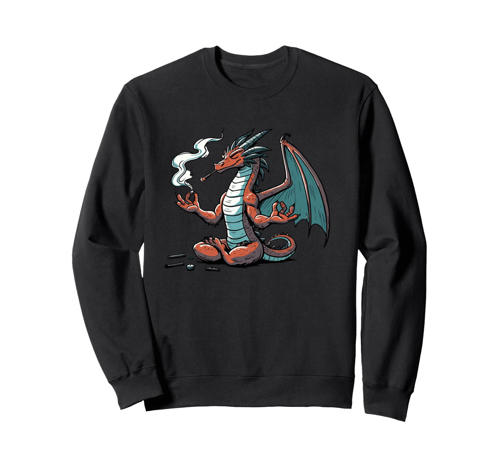 Meditation Dragon Yoga Pose Sweatshirt - Trendy Graphic for Adults - T-Shirt, Sweatshirt, Hoodie