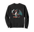 Meditation Dragon Yoga Pose Sweatshirt - Trendy Graphic for Adults - T-Shirt, Sweatshirt, Hoodie