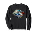 Polygon Art Vinyl Record Player Music Sweatshirt - Graphic Print for Adults - T-Shirt, Sweatshirt, Hoodie