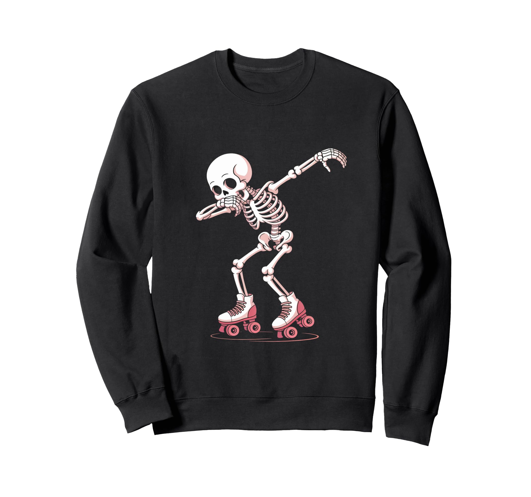 Dabbing Skeleton Roller Skate Sweatshirt - Minimalist Print for Adults - T-Shirt, Sweatshirt, Hoodie